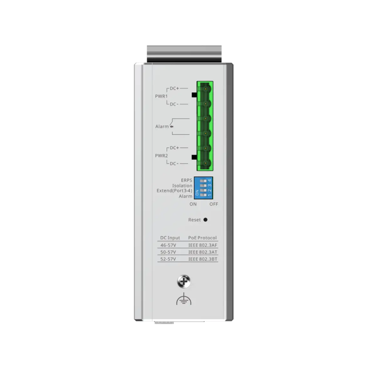 Комутатор Ruijie RG-NIS2100-4GT2SFP-HP,3xGb POE+,1xGb POE++,2xSFP,L2индустриален - image 1