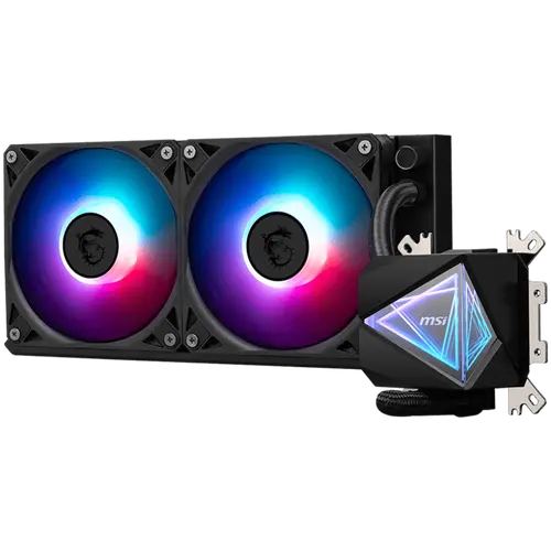 MSI MAG CORELIQUID I240 2x 120mm ARGB Fans, Aluminium Radiator, Loop Dynamic Bearing, Intel LGA 1150/1151/1155/1156/1200/1700/1851, AMD AM5/AM4, 3Y Warranty - image 1
