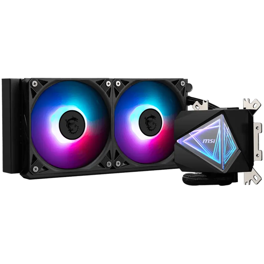 MSI MAG CORELIQUID I240 2x 120mm ARGB Fans, Aluminium Radiator, Loop Dynamic Bearing, Intel LGA 1150/1151/1155/1156/1200/1700/1851, AMD AM5/AM4, 3Y Warranty - image 2
