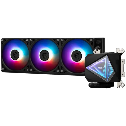 MSI MAG CORELIQUID I360 3x 120mm ARGB Fans, Aluminium Radiator, Loop Dynamic Bearing, Intel LGA 1150/1151/1155/1156/1200/1700/1851, AMD AM5/AM4, 3Y Warranty - image 1