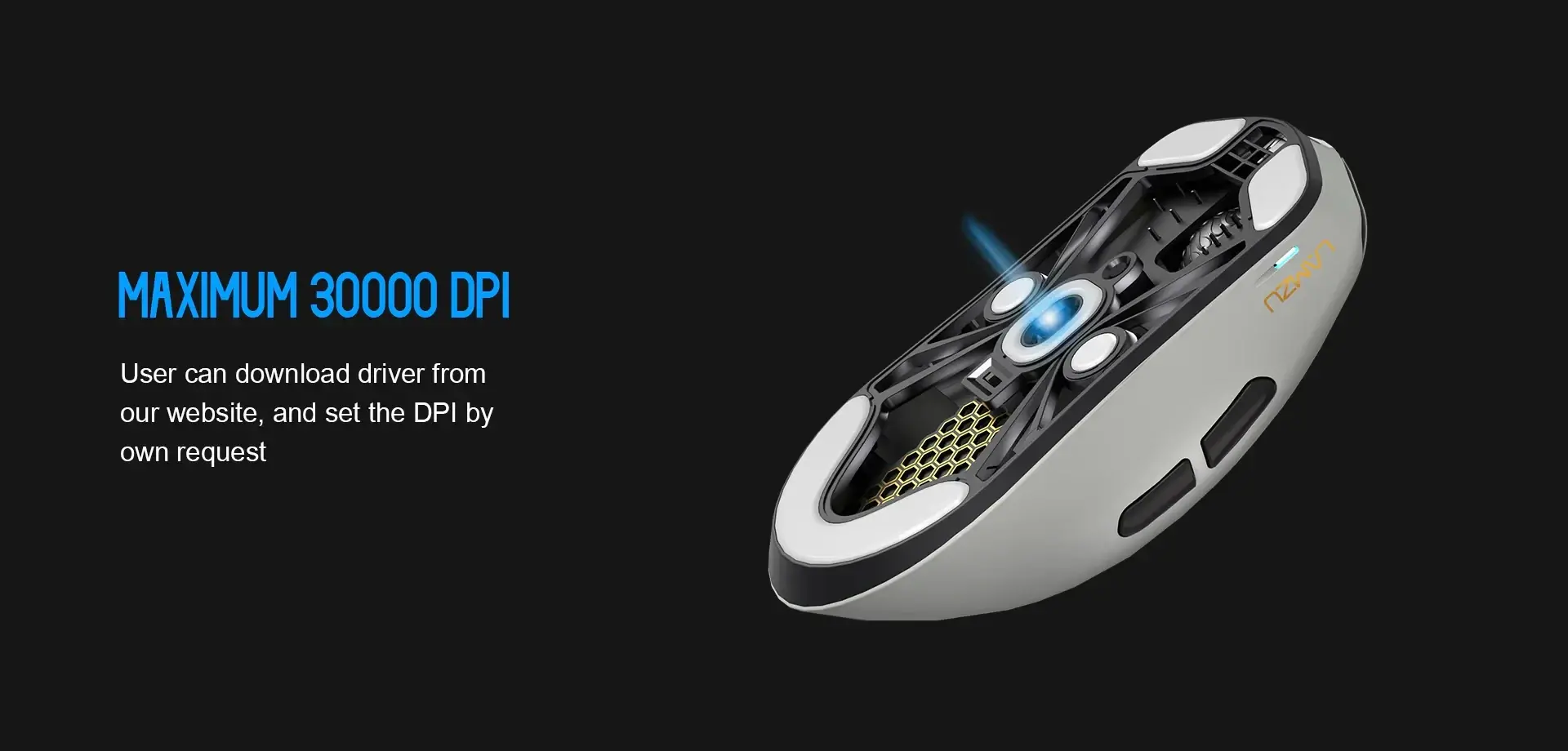 Lamzu επαγγελματικό gaming ποντίκι MAYA X 8K - Ασύρματο gaming ποντίκι - Cloud Grey - image 13