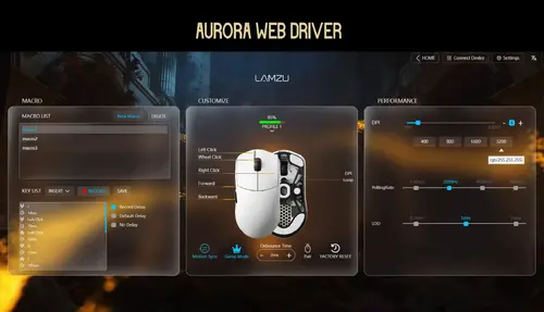 Lamzu επαγγελματικό gaming ποντίκι MAYA X 8K - Ασύρματο gaming ποντίκι - Cloud Grey - 6