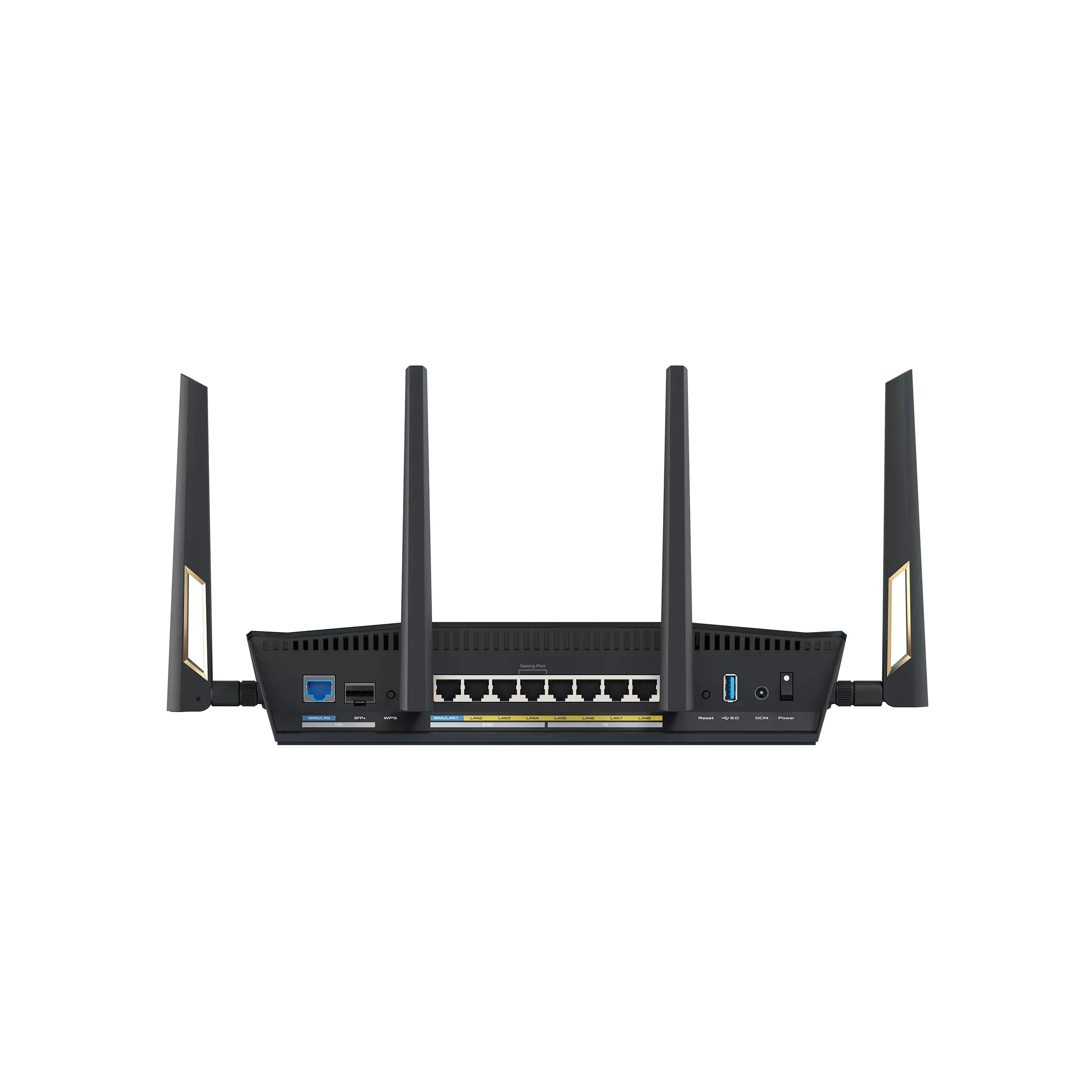Рутер, Asus Gaming Wireless Router, RT-BE88U, BE7200, Dual-Band, Quad-Core 2.6GHz CPU, 256MB/2GB Flash/RAM, 4K-QAM, MLO, 10G dual-port, SFP+, 2.5G quad-port, AiProtection Pro, Adaptive QoS, VPN Fusion, Instant Guard, IPTV, OFDMA, MU-MIMO, AiMesh, Black - image 3