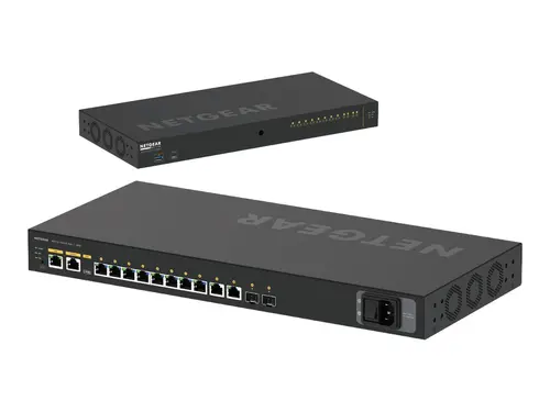 NETGEAR 12-Port AV Line M4250-10G2XF-PoE+ 8x1G PoE+ 240W 2x1G 2xSFP+ Managed Switch - image 2