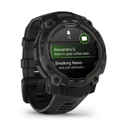 Garmin Instinct® 3 – 45 mm, AMOLED - Instinct® 3 – 45 mm, AMOLED - Black με Black λουράκι 010-02936-00 - image 2