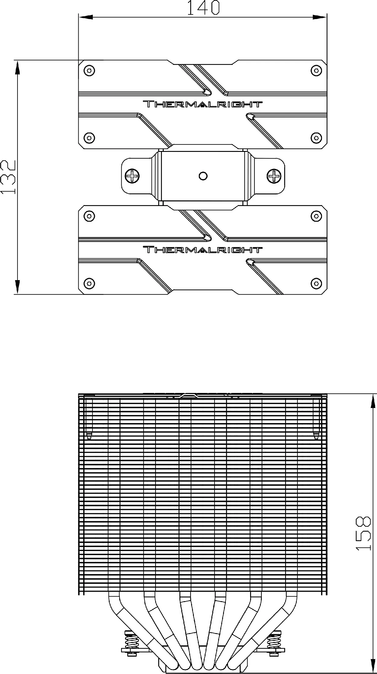 Thermalright охладител CPU Cooler Peerless Assassin 140 White - Dual-Tower - LGA1851/LGA1700/AM5 - image 8