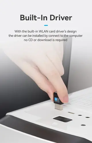 Vention adaptor wireless WiFi USB adapter, negru - KDRB0 - 8