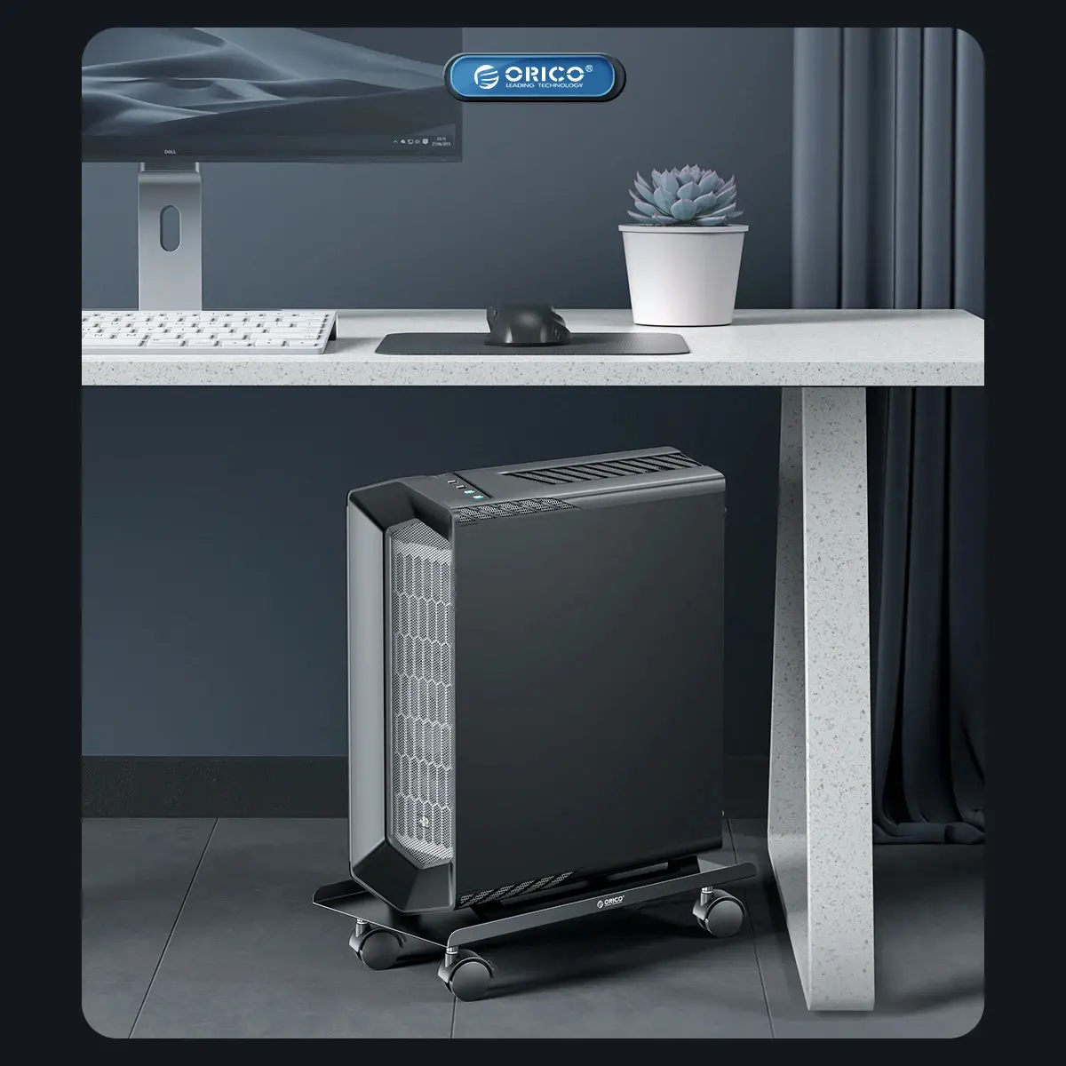 Orico suport pentru calculator PC Stand - Computer Bracket - rezistent la apă, negru - CPB6-BK - image 2