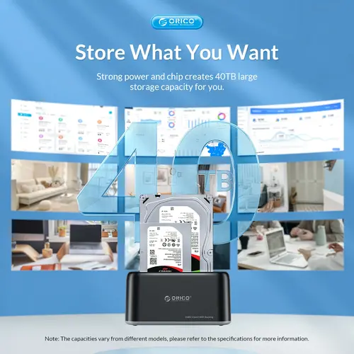 Orico докинг станция Storage - HDD/SSD Dock - 2 BAY 2.5/3.5 USB-C/USB-A - 6829C3-V1 - image 11