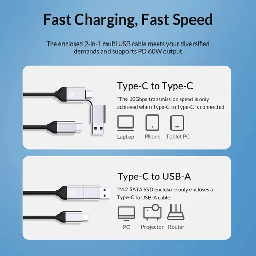 Orico stație de andocare Storage - HDD/SSD Dock - 2 BAY 2.5/3.5 USB-C/USB-A - 6829C3-V1 - 14
