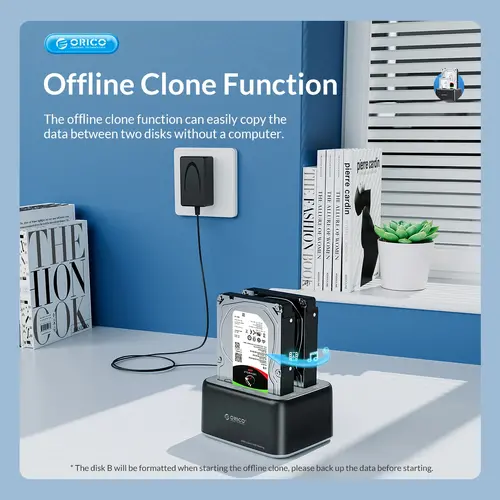 Orico stație de andocare Storage - HDD/SSD Dock - 2.5/3.5 inch USB-C/USB-A - 6819C3-V1 - 12