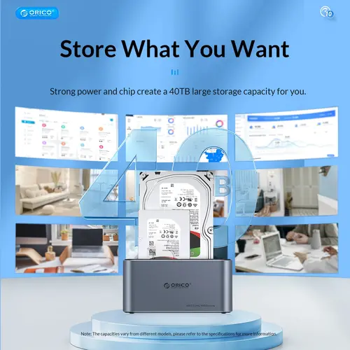 Orico докинг станция Storage - HDD/SSD Dock - 2 BAY Offline Clone 2.5/3.5 USB-C/USB-A - 6626C3-C-V1 - image 13
