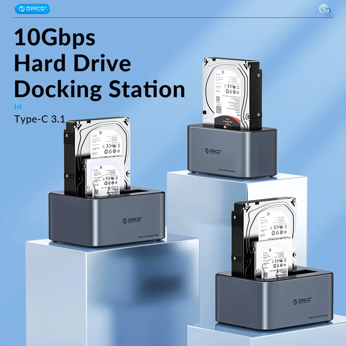 Orico docking station Storage - HDD/SSD Dock - 2 θέσεων Offline Clone 2.5/3.5 USB-C/USB-A - 6626C3-C-V1 - image 15
