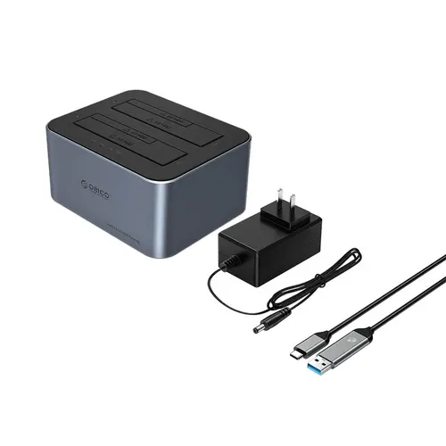 Orico докинг станция Storage - HDD/SSD Dock - 2 BAY Offline Clone 2.5/3.5 USB-C/USB-A - 6626C3-C-V1 - image 1