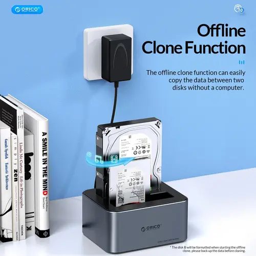 Orico docking station Storage - HDD/SSD Dock - 2 θέσεων Offline Clone 2.5/3.5 USB-C/USB-A - 6626C3-C-V1 - 6