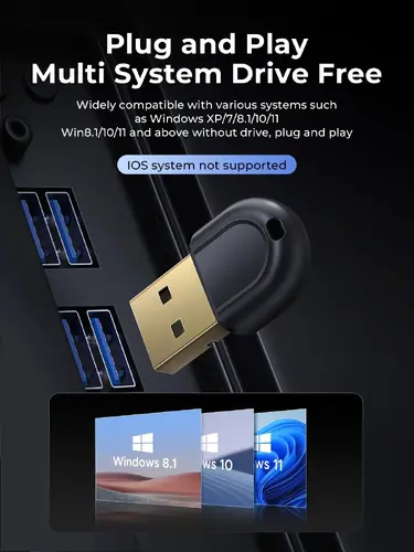 Orico блутут адаптер Bluetooth 5.3 USB adapter, black - BTA-53-BK - image 5
