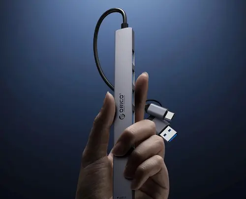 Orico διανομέας HUB USB-C/USB-A 7 θυρών - USB3.0 x 1, USB2.0 x 6 - YSA2-U3-GY - 5