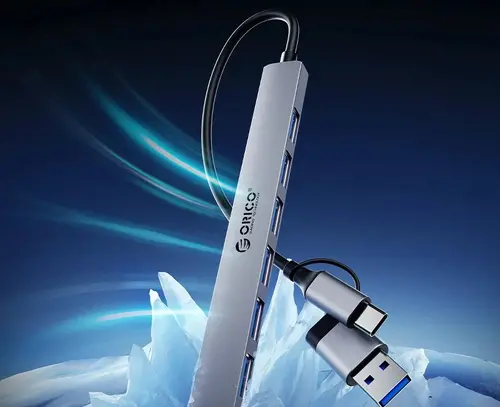 Orico hub HUB USB-C/USB-A cu 7 porturi - USB3.0 x 1, USB2.0 x 6 - YSA2-U3-GY - 6