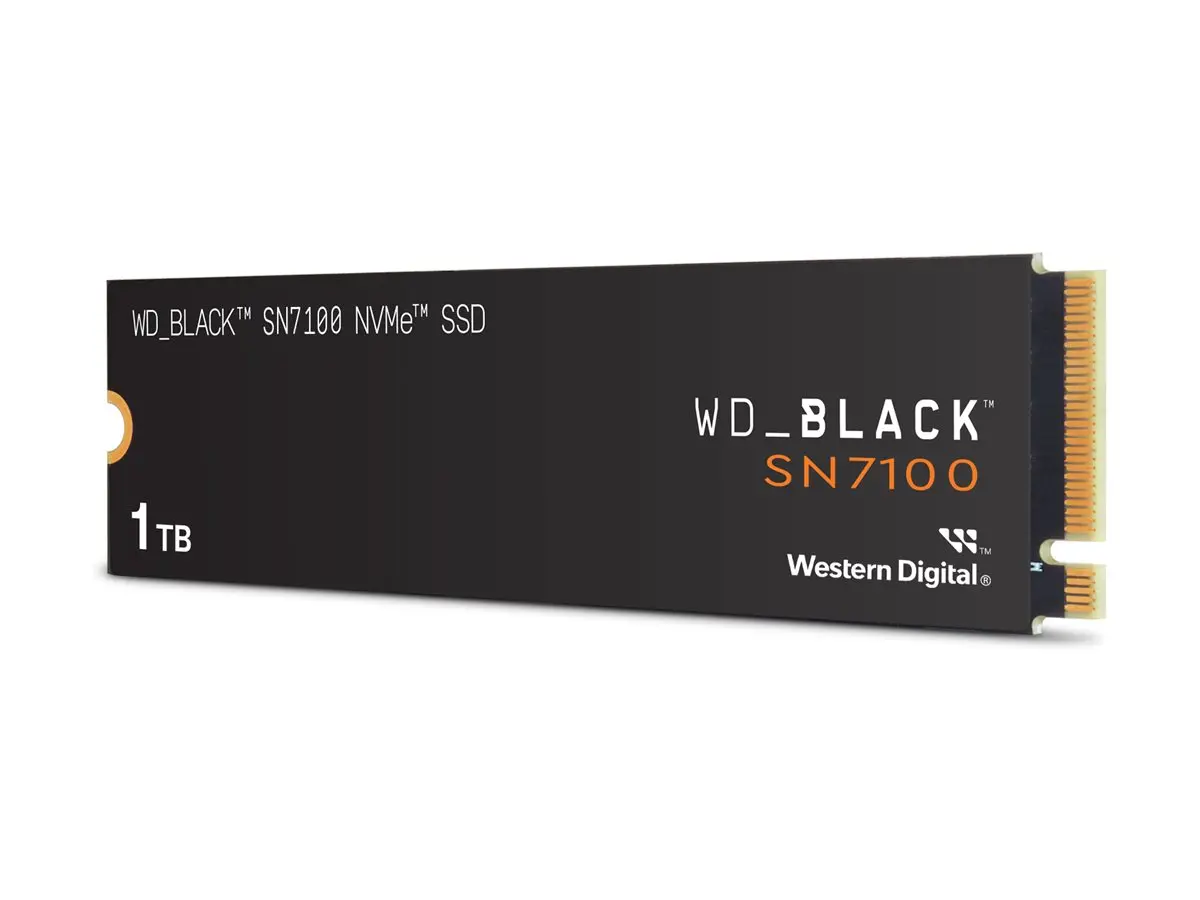 SSD POWERED BY SANDISK  Black SN7100 1TB M.2 2280 PCIe Gen4 x4 NVMe, Read/Write: 7250/6900 MBps, IOPS 1000K/1400K, TBW: 600 - image 1