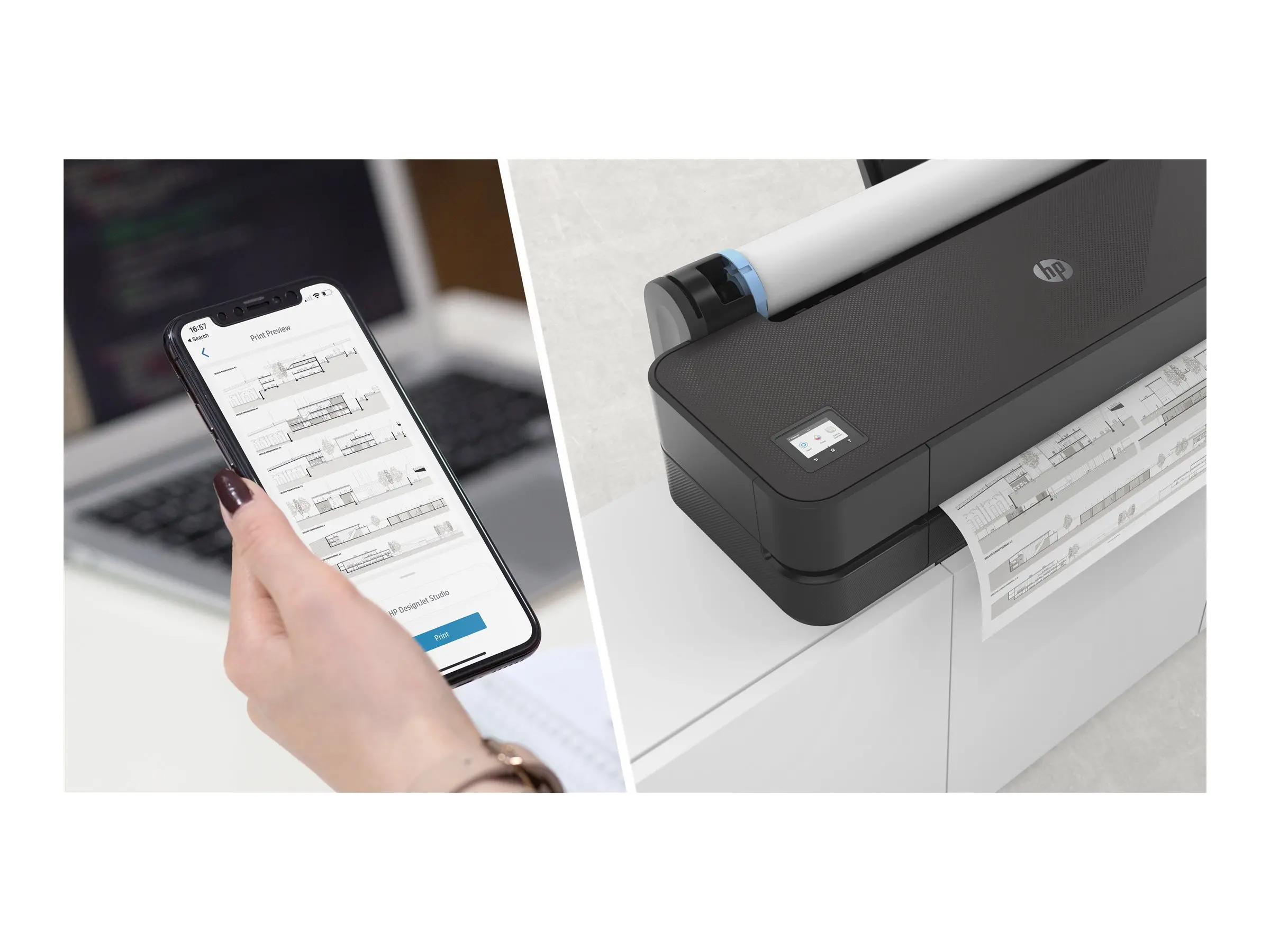 HP DesignJet T230 24inch LFP 2025 Colour Ink-Jet A1 ANSI D 2400x1200dpi 0.58 min/page USB LAN Wi-Fi - image 10