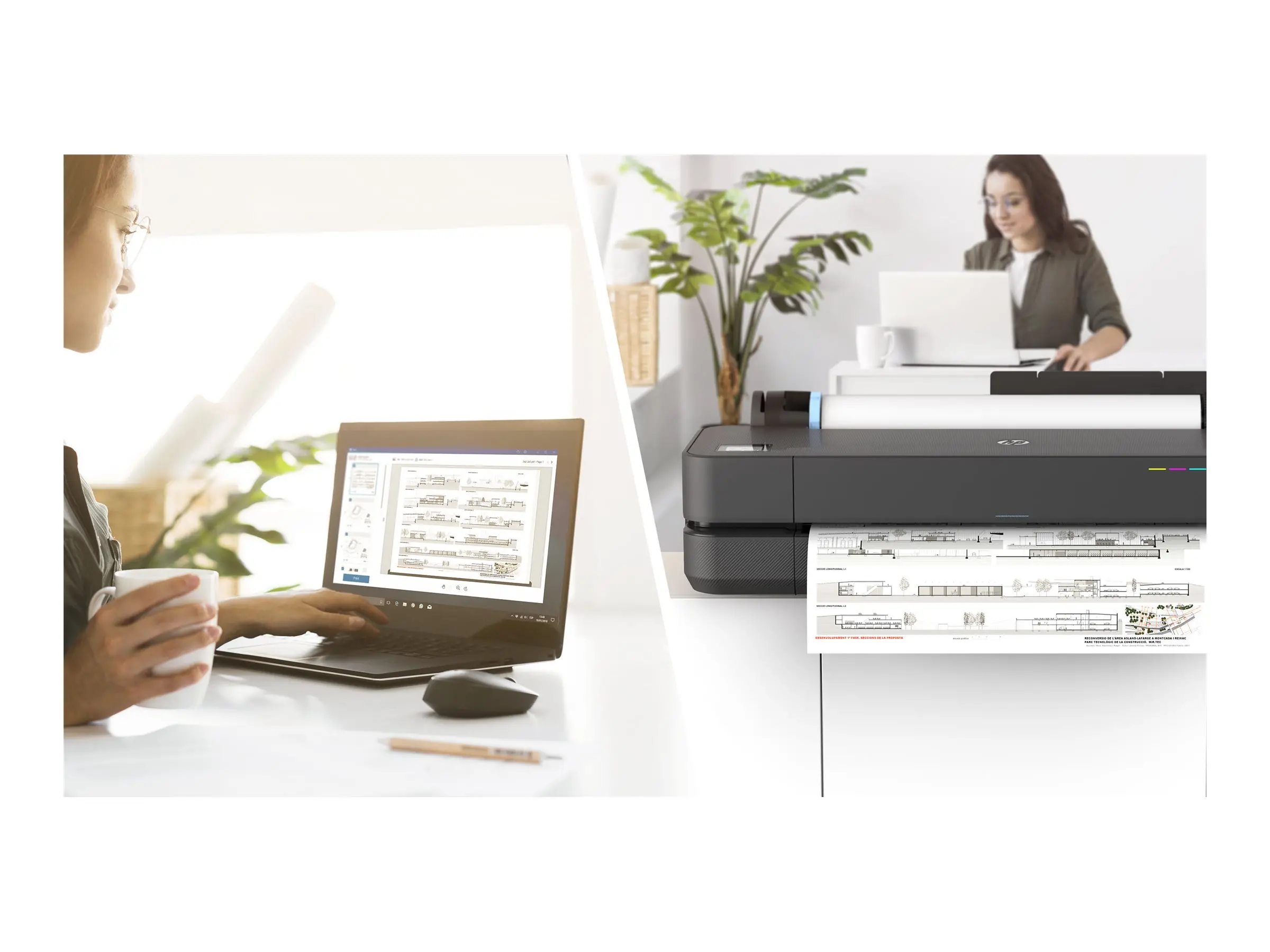 HP DesignJet T230 24inch LFP 2025 Colour Ink-Jet A1 ANSI D 2400x1200dpi 0.58 min/page USB LAN Wi-Fi - image 6