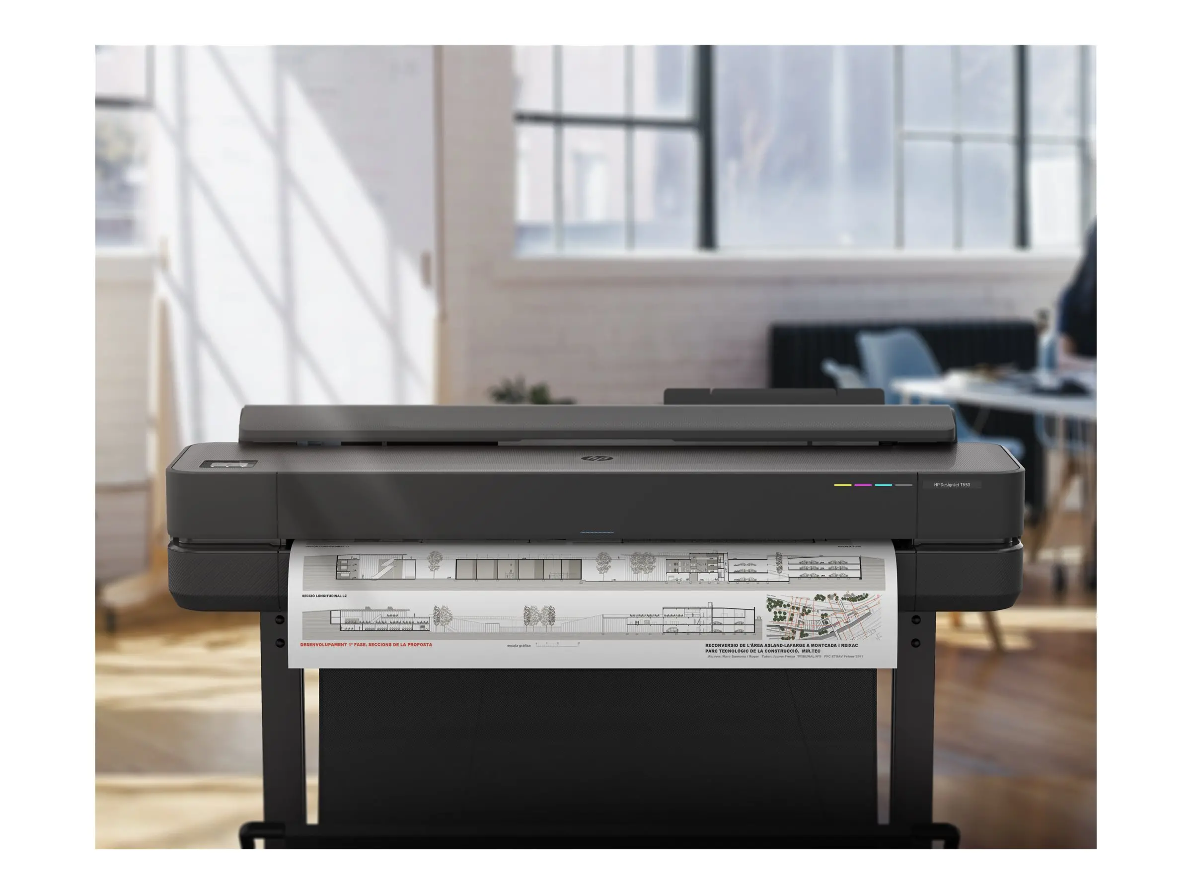 HP DesignJet T650 24inch LFP 2025 Colour Ink-Jet Roll A1 61.0cmx91.4 m 2400x1200dpi 0.43 min/page USB LAN Wi-Fi Cutter - image 12