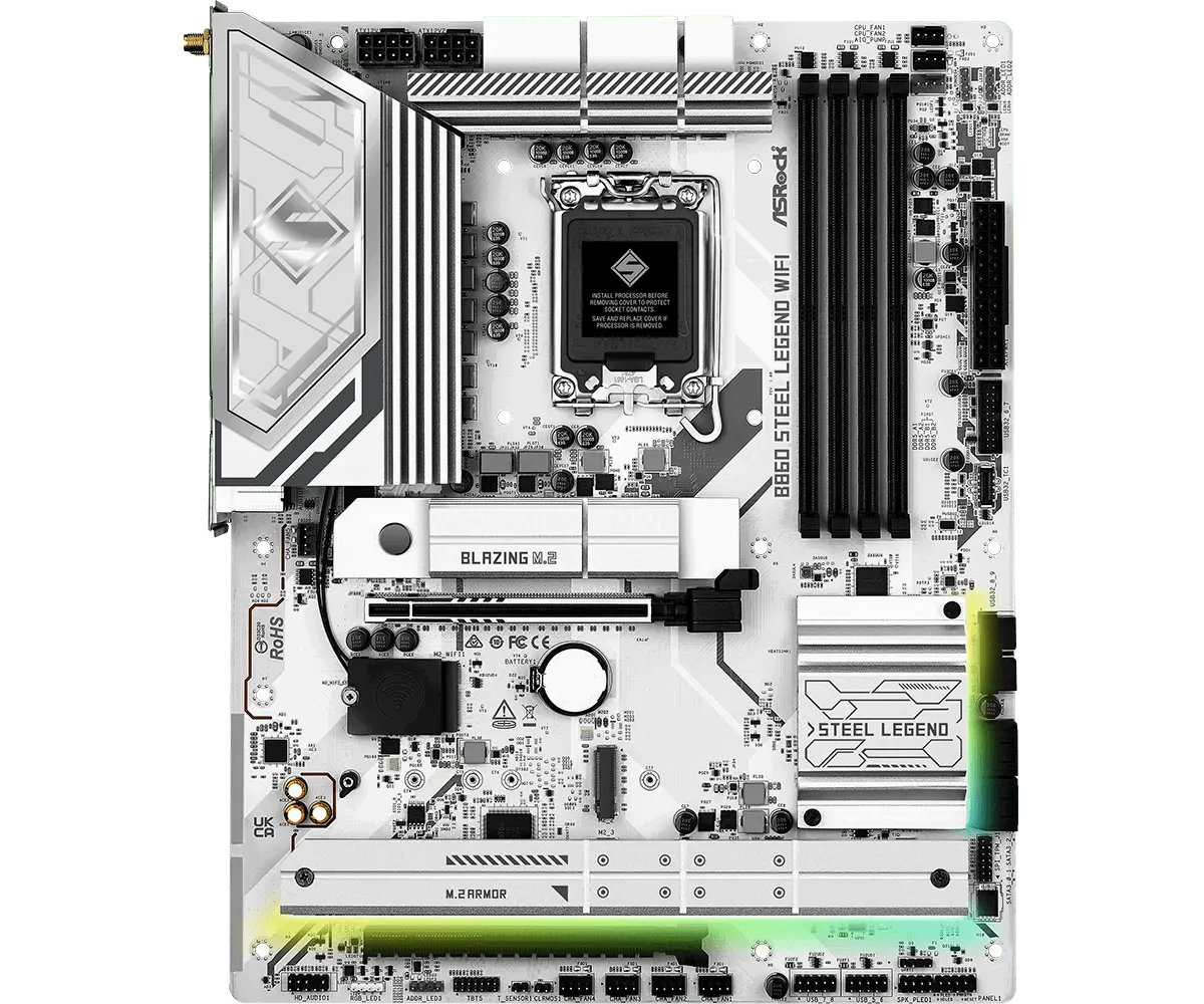 Дънна платка ASRock B860 STEEL LEGEND WIFI 6E, LGA 1851 - image 1