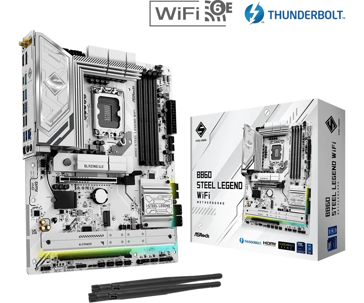 Дънна платка ASRock B860 STEEL LEGEND WIFI 6E, LGA 1851 - image 4