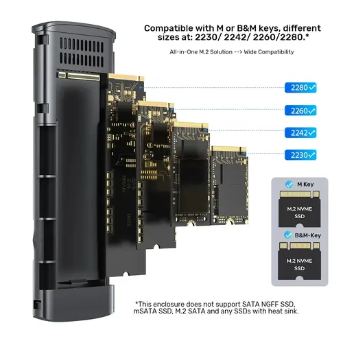 Unitek външна кутия за диск Storage - Case - M.2 NVMe M-key 10 Gbps - S1241B - image 10