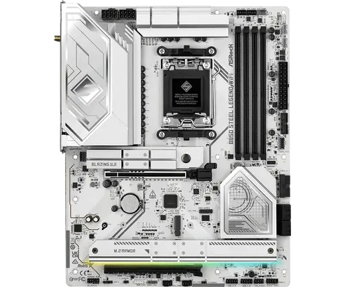 ASROCK Μητρική πλακέτα Desktop B850 STEEL LEGEND WIFI, AM5, 4x DDR5, 1x PCIe 5.0 x16, 1x Blazing M.2(PCIe Gen5x4), 3x Hyper M.2, 4x SATA3, RAID 0 - 2