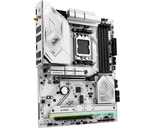 ASROCK Placă de bază Desktop B850 STEEL LEGEND WIFI, AM5, 4x DDR5, 1x PCIe 5.0 x16, 1x Blazing M.2(PCIe Gen5x4), 3x Hyper M.2, 4x SATA3, RAID 0 - 3