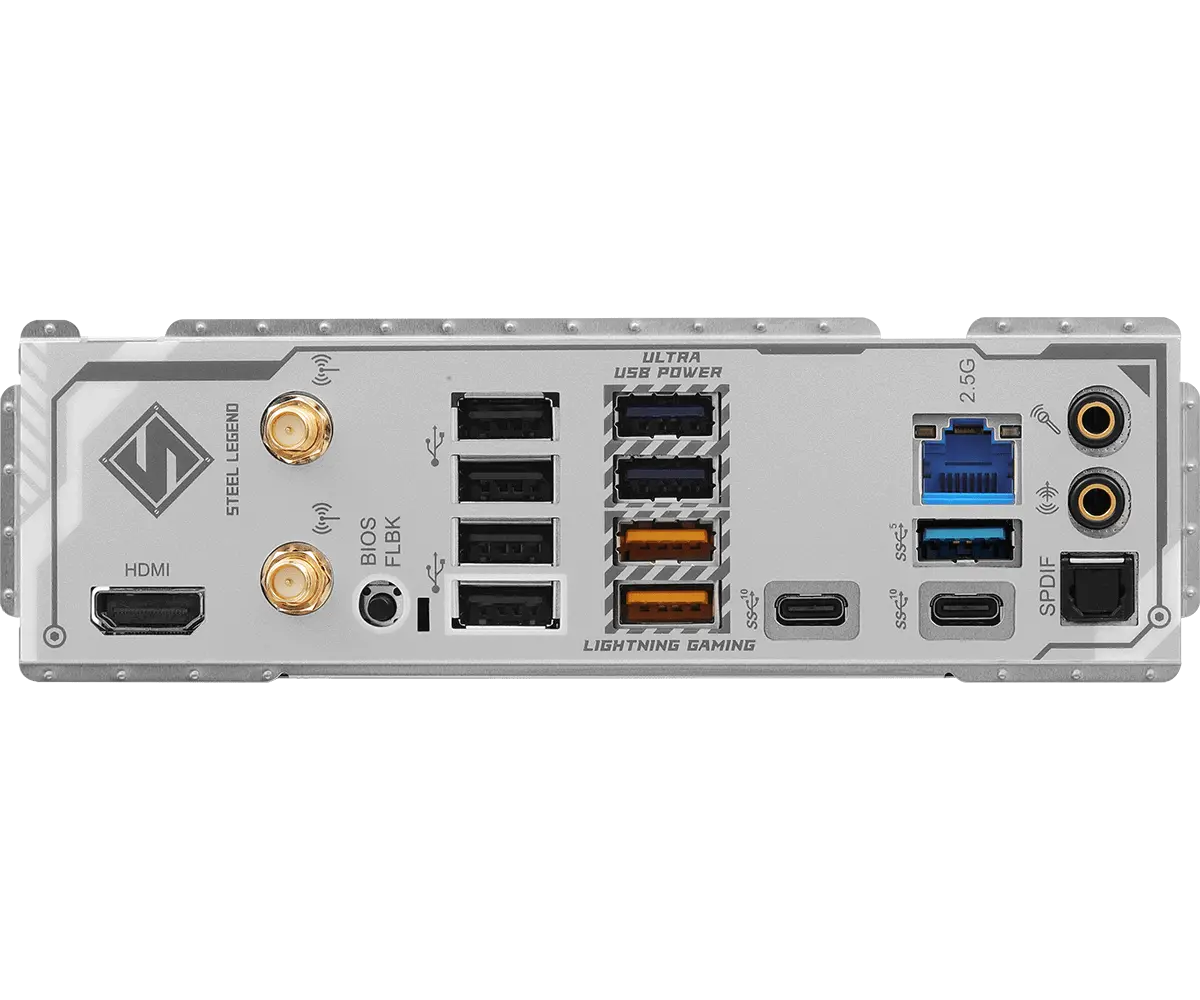 ASROCK MB Desktop B850 STEEL LEGEND WIFI, AM5, 4x DDR5, 1x PCIe 5.0 x16, 1x Blazing M.2(PCIe Gen5x4), 3x Hyper M.2, 4x SATA3, RAID 0, 1, 10, 7.1 CH HD Audio, 1x HDMI, 9x USB 3.2, 8x USB 2.0, 3x USB-C, 2.5G LAN, 2x Wi-Fi 7, 1x HDMI, 1x SPDIF, ATX - image 3