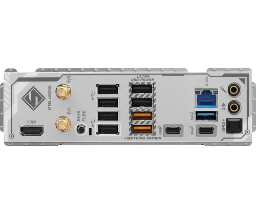 ASROCK MB Desktop B850 STEEL LEGEND WIFI, AM5, 4x DDR5, 1x PCIe 5.0 x16, 1x Blazing M.2(PCIe Gen5x4), 3x Hyper M.2, 4x SATA3, RAID 0, 1, 10, 7.1 CH HD Audio, 1x HDMI, 9x USB 3.2, 8x USB 2.0, 3x USB-C, 2.5G LAN, 2x Wi-Fi 7, 1x HDMI, 1x SPDIF, ATX - image 3