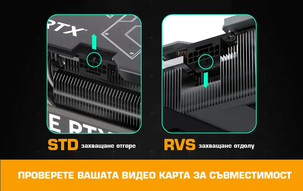 EZDIY-FAB адаптер за видеокарта 12VHPWR 600W - STD 90° Black - image 1