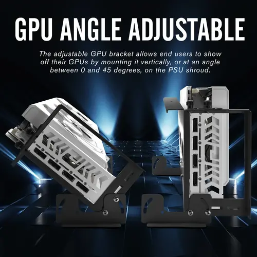 Βάση κάθετης τοποθέτησης GPU 45° EZDIY-FAB PCIe 4.0 Riser Cable - Λευκό - 2
