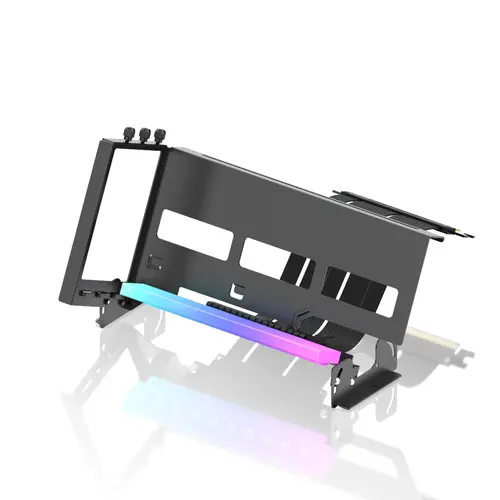 Βάση κάθετης τοποθέτησης 45° για GPU EZDIY-FAB ARGB PCIe 4.0 Riser Cable - Μαύρο - 1