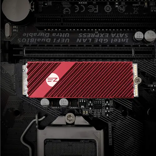 M.2 Heatsink EZDIY-FAB за NVMe SSD диск - Червен - image 1