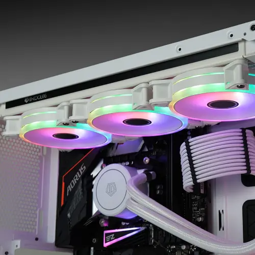 Комплект вентилатори EZDIY-FAB Moonlight White RGB PWM 120mm - 6 Pack - image 2