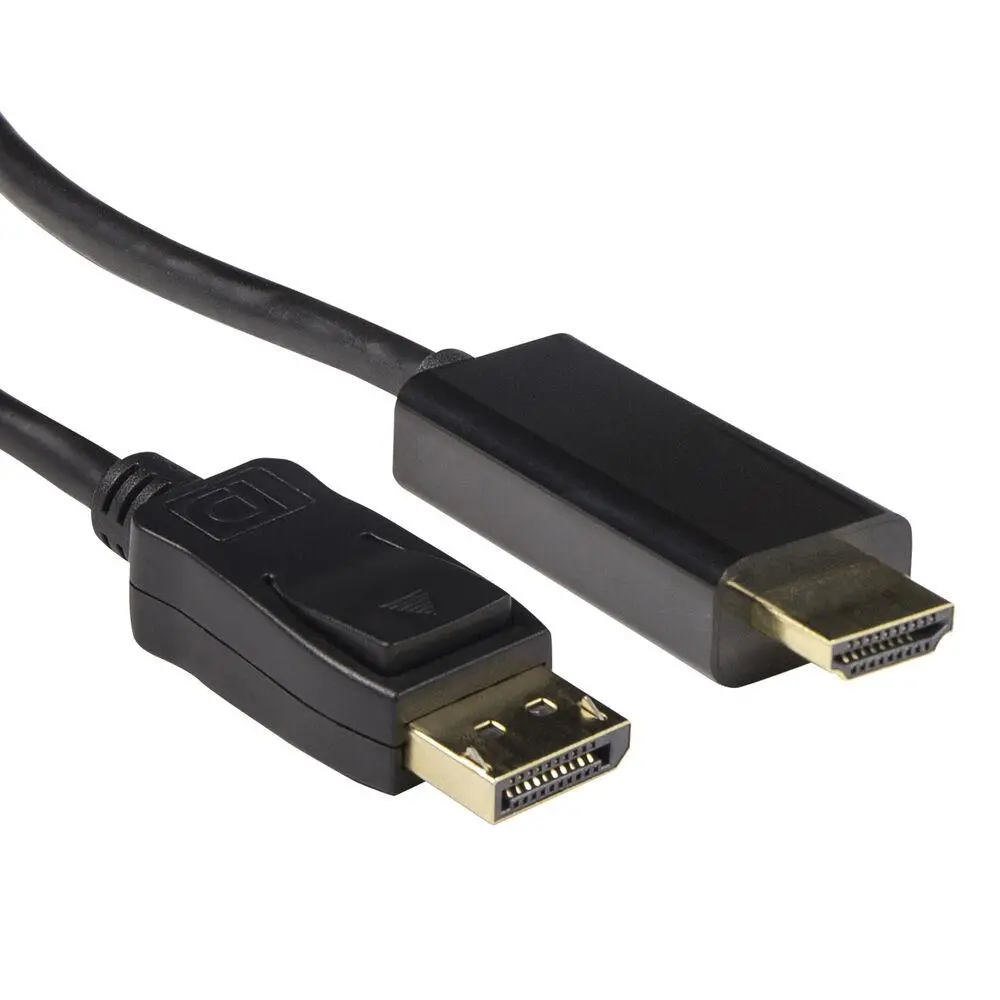 Καλώδιο ACT AK3990, DisplayPort αρσενικό - HDMI-A αρσενικό, 1.8 m, Μαύρο, συσκευασία bulk