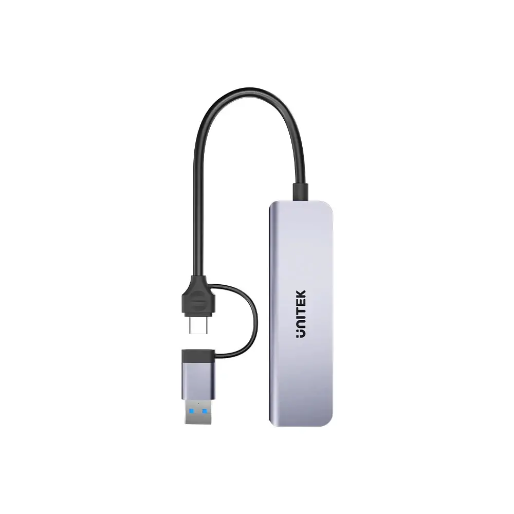 Unitek хъб HUB USB-C/USB-A 3 port uHUB P5+ - USB3.0 x 3, Card reader, Aluminium - H1320AGY01 - image 1