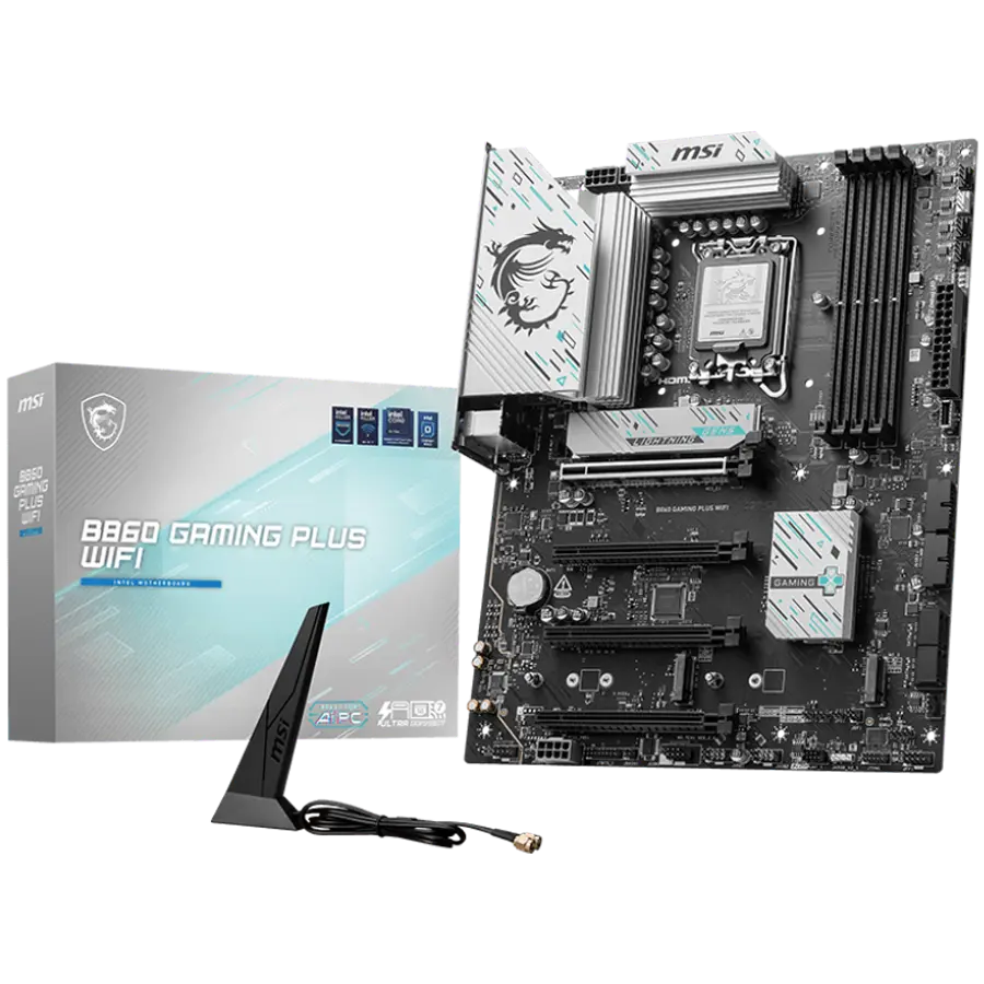 MSI PRO B860 GAMING PLUS WIFI, ATX, LGA 1851, 4x DDR5 Dual Channel DDR5 έως 8600(OC)MHz, 4x PCIe x16 slot, 3x M.2 slot, 4x USB 2.0, 2x USB 5Gbps