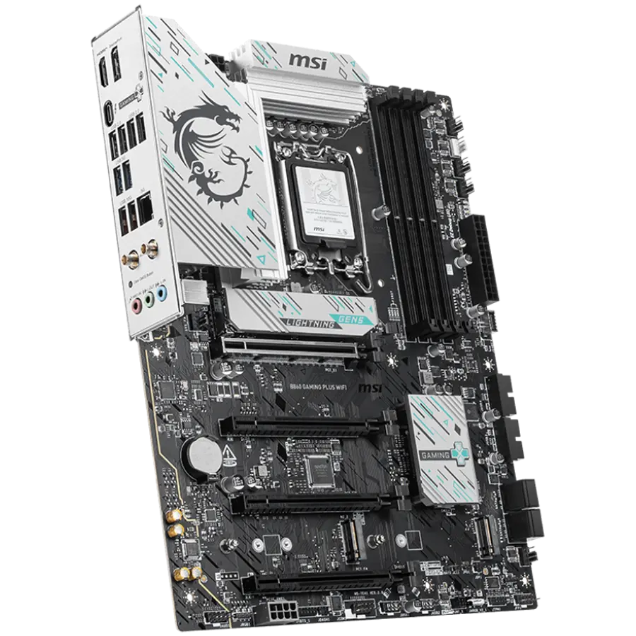 MSI PRO B860 GAMING PLUS WIFI, ATX, LGA 1851, 4x DDR5 Dual Channel DDR5 έως 8600(OC)MHz, 4x PCIe x16 slot, 3x M.2 slot, 4x USB 2.0, 2x USB 5Gbps - image 1