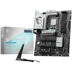 MSI PRO B860 GAMING PLUS WIFI, ATX, LGA 1851, 4x DDR5 Dual Channel DDR5 up to 8600(OC)MHz, 4x PCIe x16 slot, 3x M.2 slot, 4x USB 2.0, 2x USB 5Gbps, 2x USB 10Gbps, 1x USB 40Gbps Type-C, HDMI, DP, 7.1 HD Audio, 5G LAN, WiFi, BT, 3Y