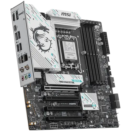 MSI PRO B860M GAMING PLUS WIFI, mATX, LGA 1851, 4x DDR5 Dual Channel DDR5 έως 8600(OC)MHz, 4x PCIe x16 slot, 3x M.2 slot, 2x USB 2.0, 2x USB 5Gbps - 2