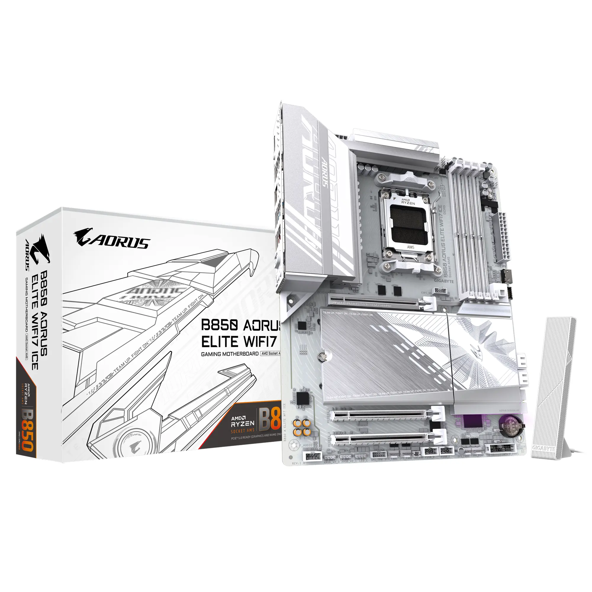Дънна платка GIGABYTE B850 AORUS ELITE ICE WIFI7 socket AM5 - image 4
