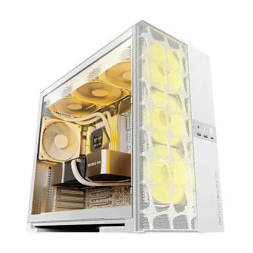 Geometric Future κουτί Case EATX - Model 5 Vent White - 5 x 140 mm aRGB ανεμιστήρες συμπεριλαμβάνονται - 1