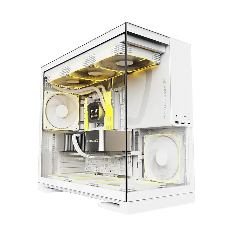 Geometric Future кутия Case EATX - Model 5 White - 5 x 140 mm aRGB fans included - image 1
