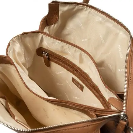 Дамска чанта цвят тан-светло кафяво - Rossi - image 4