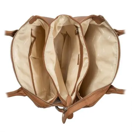 Дамска чанта цвят тан-светло кафяво - Rossi - image 5