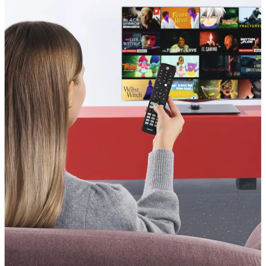Telecomandă universală Hama pentru televizoare Philips, IR, cu învățare, butoane iluminate - image 4